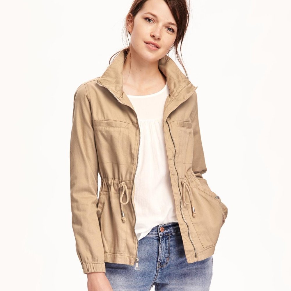 Old Navy Women's Canvas Field Jacket Size Medium Tall - Picture 11 of 11